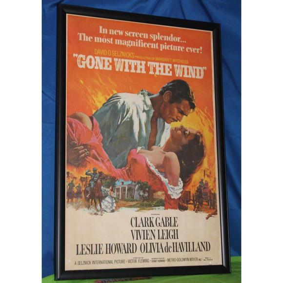 Vintage Gone With The Wind Framed 1939 Movie Promo Poster Portal Publications - Picture 2 of 12
